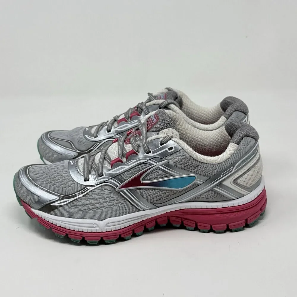 Brooks Ghost 8th Edition Sneakers Shoes Womens  8 M Gray Pink Running Comfort